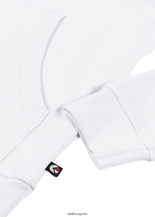 ropa Niños Ethika sudadera con capucha blanca FD68J2023